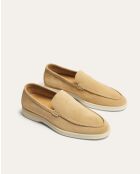 Mocassins Xander en daim beiges