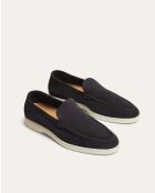 Mocassins Xander en daim bleu marine