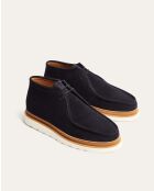 Boots Samuel en daim desert bleu marine