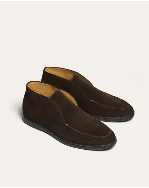 Stivali Morgan in pelle scamosciata marroni