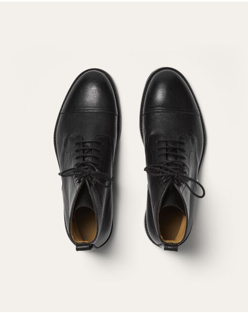 Boots Sinclair en cuir noires