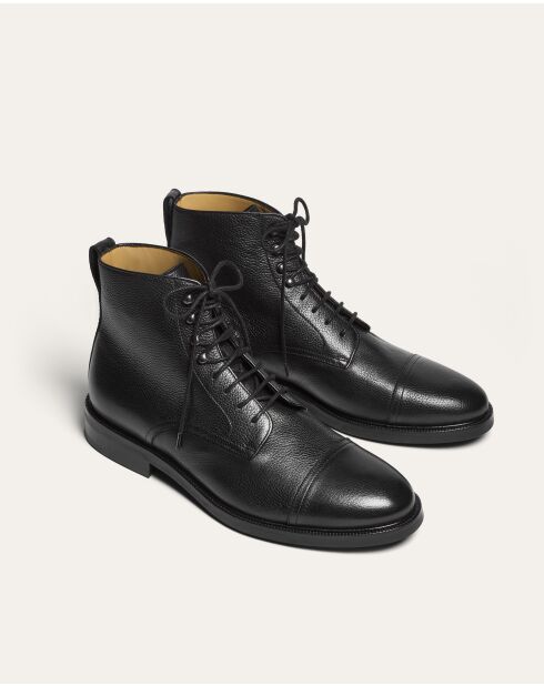 Boots Sinclair en cuir noires