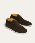 Bottines en daim Morgan marron/ivoire