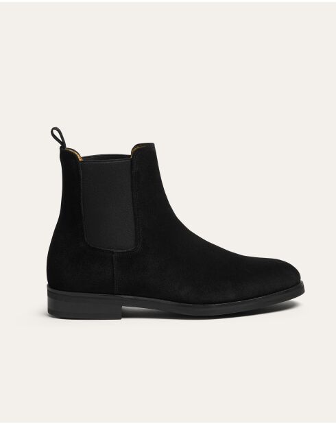 Bottines en daim Chelsea Harcourt noires
