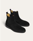 Bottines en daim Chelsea Harcourt noires