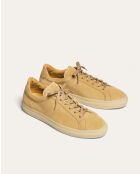 Sneakers Hugo aus dunkelbeigem Veloursleder