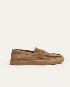 Mocassins Harvey en daim marron