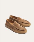 Mocassins Harvey en daim marron