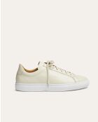Cremefarbene Hugo Sneakers aus Veloursleder