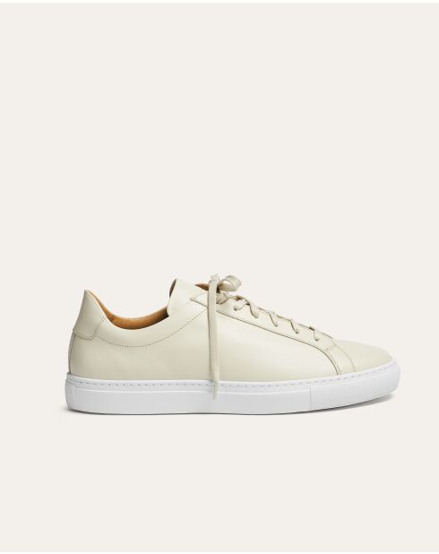 Cremefarbene Hugo Sneakers aus Veloursleder