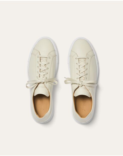 Cremefarbene Hugo Sneakers aus Veloursleder