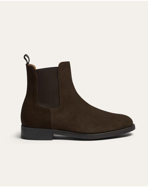 Bottines en cuir Chelsea Harcourt marron
