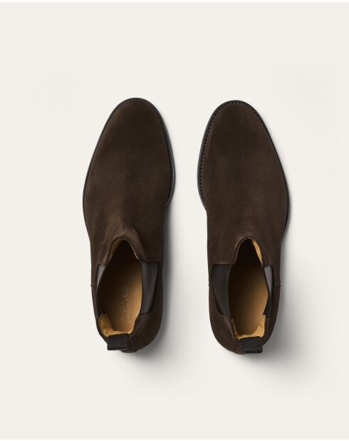 Bottines en cuir Chelsea Harcourt marron