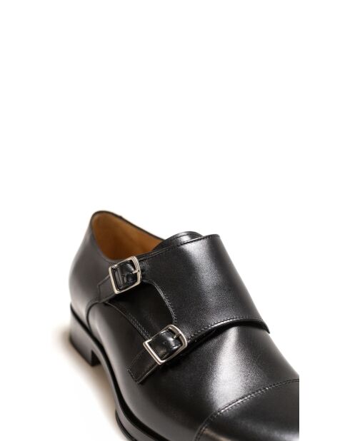 Chaussures Elliot à boucle en cuir noires