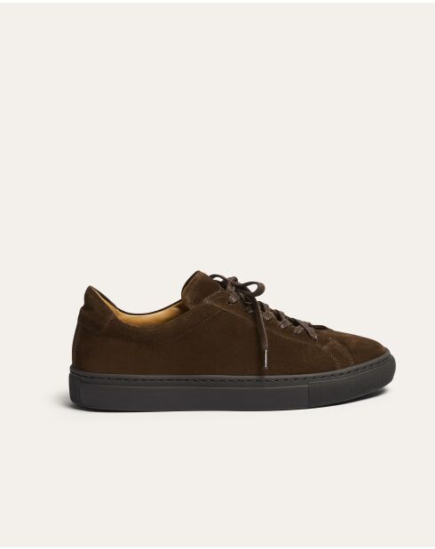 Baskets Rhodes en daim marron