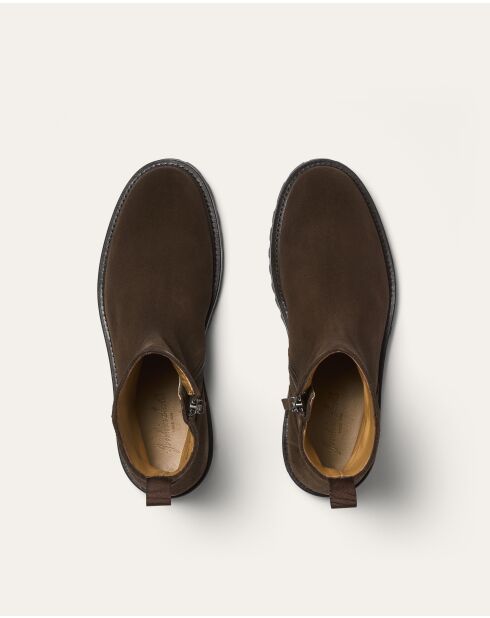 Stivali Inoa in pelle scamosciata marroni