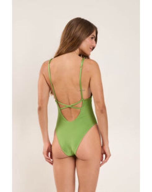 Sunny Shimmer Botanica groen badpak uit één stuk