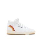 Baskets en cuir Mid rainbow  blanches