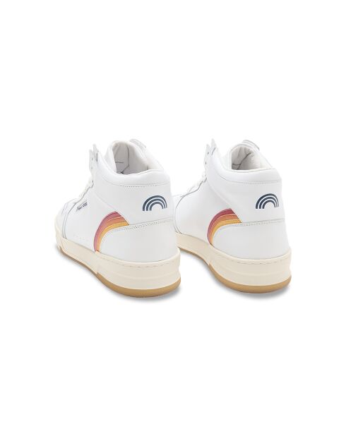 Weiße Sneakers Mid Rainbow aus Leder