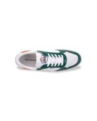 Groene leren sneakers met regenboog