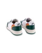 Groene leren sneakers met regenboog