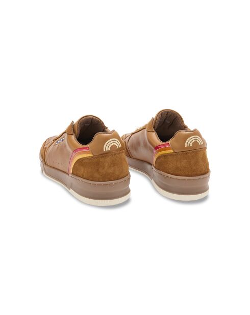 Honey Rainbow leren sneakers