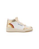 Witgouden leren sneakers van Mid Rainbow
