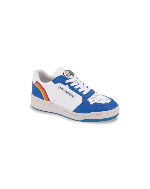 Sneakers blu in pelle arcobaleno