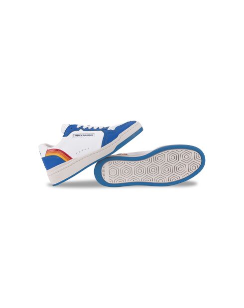 Sneakers blu in pelle arcobaleno