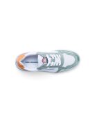 Baskets en cuir Rainbow Mesh menthe métallisé