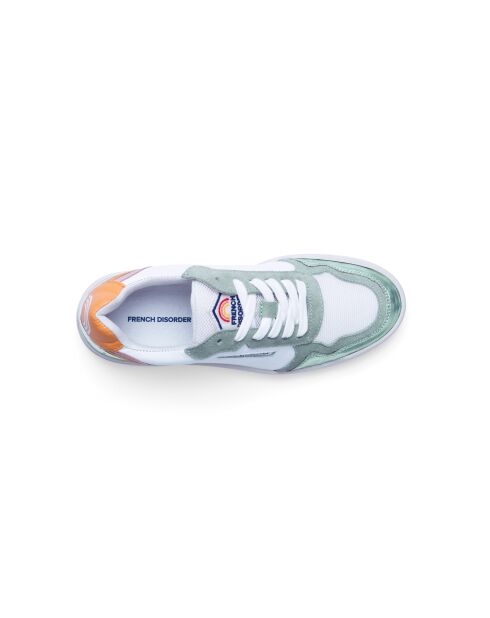 Baskets en cuir Rainbow Mesh menthe métallisé