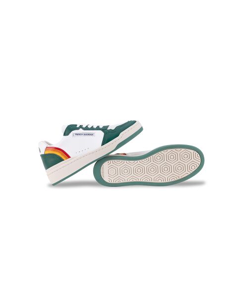 Sneakers verdi in pelle arcobaleno