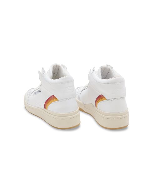 Weiße Sneakers Mid Rainbow W aus Leder