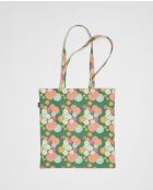Sac cabas en velours de coton Mellow green - 42x40 cm