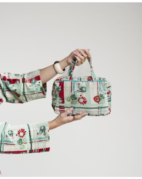 Sac en coton Dundee sauge -26x16x9 cm