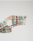 Dundee sage katoenen fluwelen etui - 33x19x13 cm