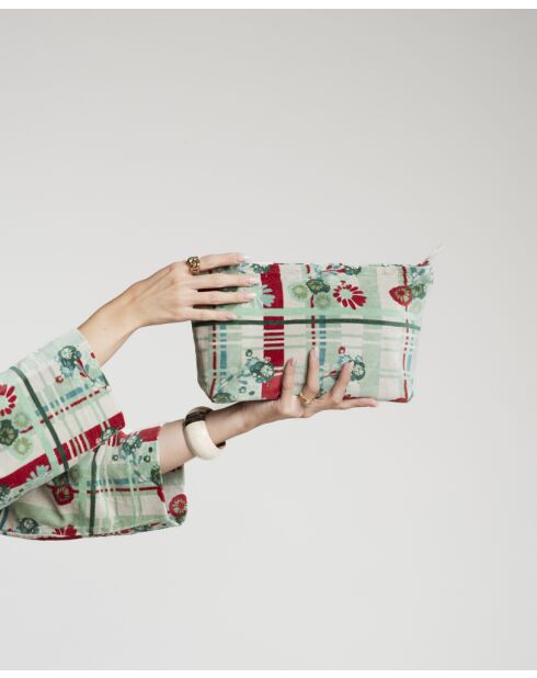 Dundee Sage Samtbeutel aus Baumwolle, 33 x 19 x 13 cm