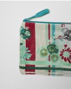 Dundee sage katoenen fluwelen etui - 21x24 cm