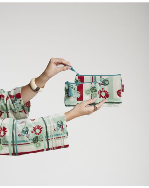 Dundee Sage Samtbeutel aus Baumwolle, 21 x 24 cm