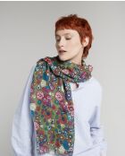 Echarpe en laine Molly green - 70x180 cm