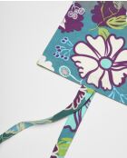 Sac cabas en velours de coton Cosmos teal - 41x40 cm