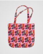 Schultertasche Tante aus Baumwolle in Rosa, 40 x 34 cm