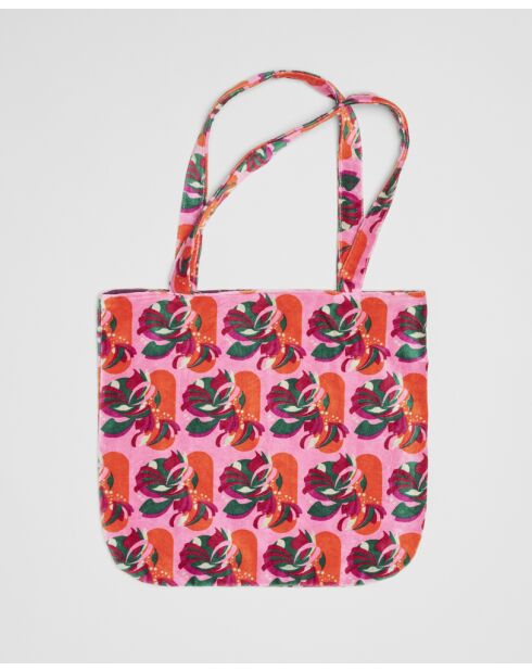 Schultertasche Tante aus Baumwolle in Rosa, 40 x 34 cm