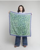 Blauer Wollschal Malaca - 90x90 cm