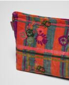 Dundee oranje katoenen fluwelen etui - 34x19x13 cm