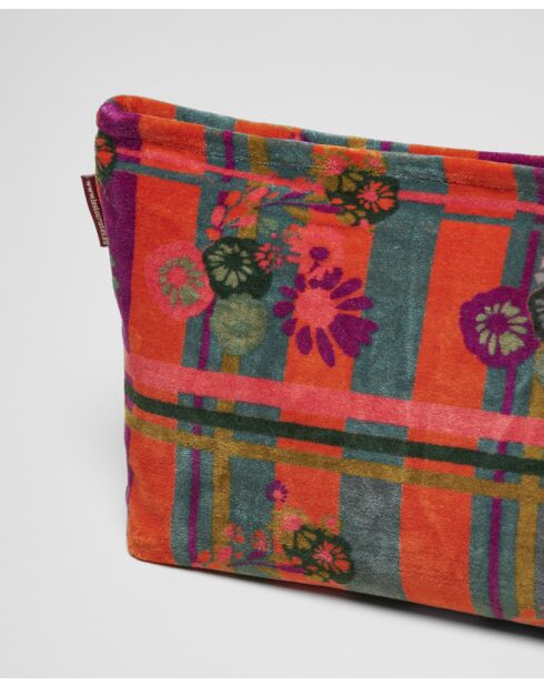 Dundee oranje katoenen fluwelen etui - 34x19x13 cm