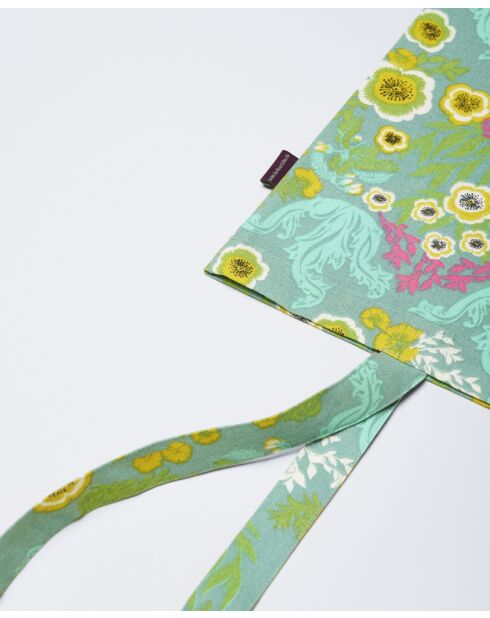 Sac cabas en velours de coton Swainston green - 40x40 cm