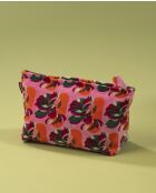 Samtbeutel aus rosafarbener Baumwolle, 36 x 19 x 13 cm