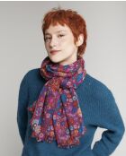 Echarpe en laine Molly burgundy - 70x180 cm