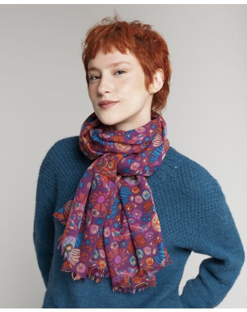 Echarpe en laine Molly burgundy - 70x180 cm